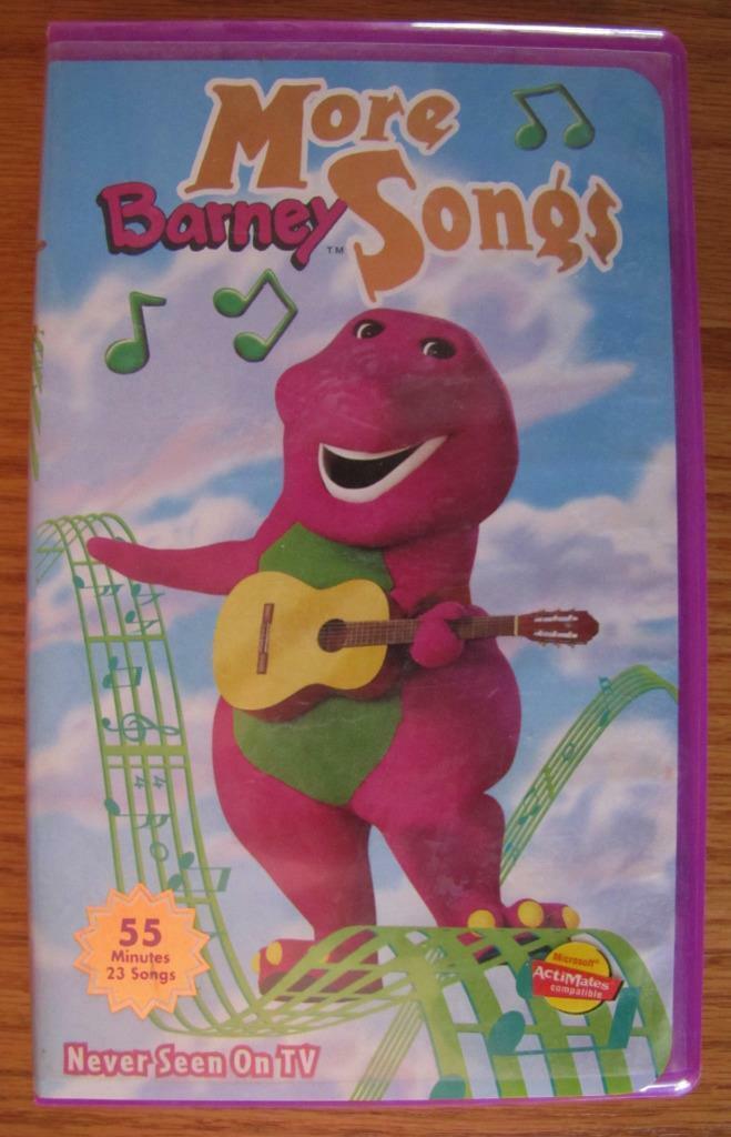 MORE BARNEY SONGS VHS VIDEO 1983 ( 55 minutes of 20 SONGS ) PURPLE ...