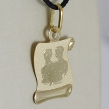 18K YELLOW GOLD ZODIAC SIGN MEDAL, GEMINI, PARCHMENT ENGRAVABLE MADE IN ITALY image 2
