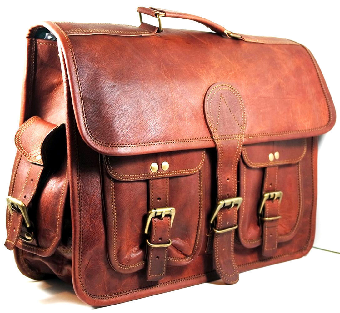Genuine Soft Leather Shopping Travel Cross body Hand Bag made in India Foe Men - Backpacks, Bags ...