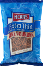 Herr&#39;s One Pounder Extra Thin Pretzels- No Cholesterol, No Preservatives - $30.64+