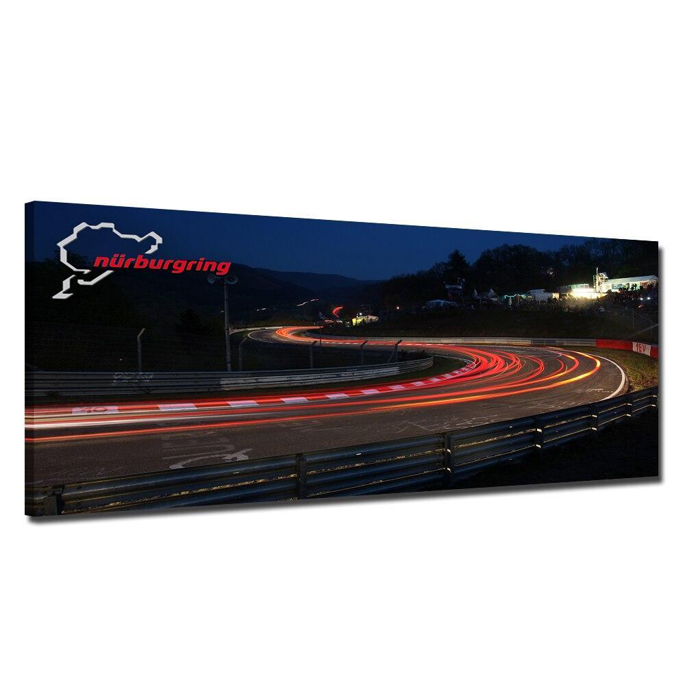 Canvas Printed Pictures Wall Art Painting Nurburgring Rally Road Home