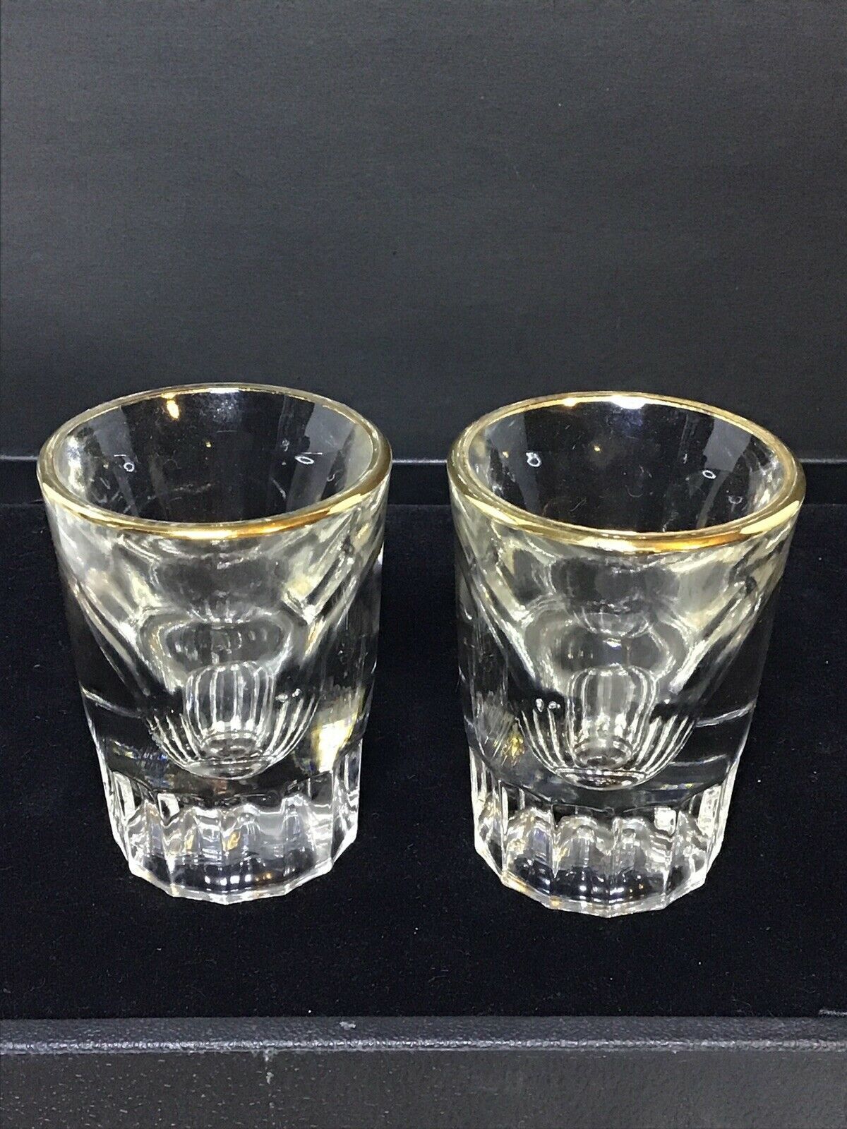 2 Heavy Vintage Shot Glasses Shot Glasses 0611