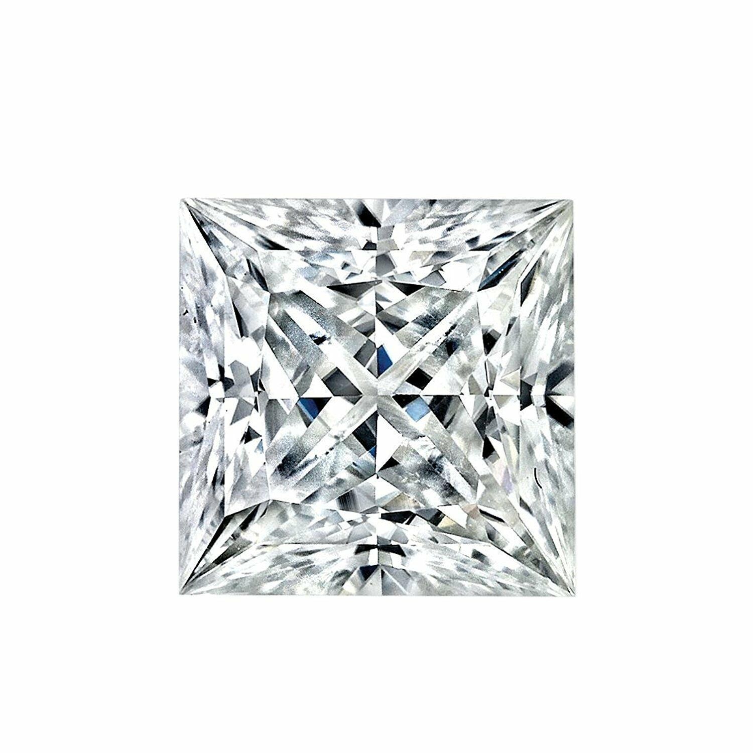 Moissanite Princess Forever One Loose VVS1 G-H-I Color Engagement Free Shipping