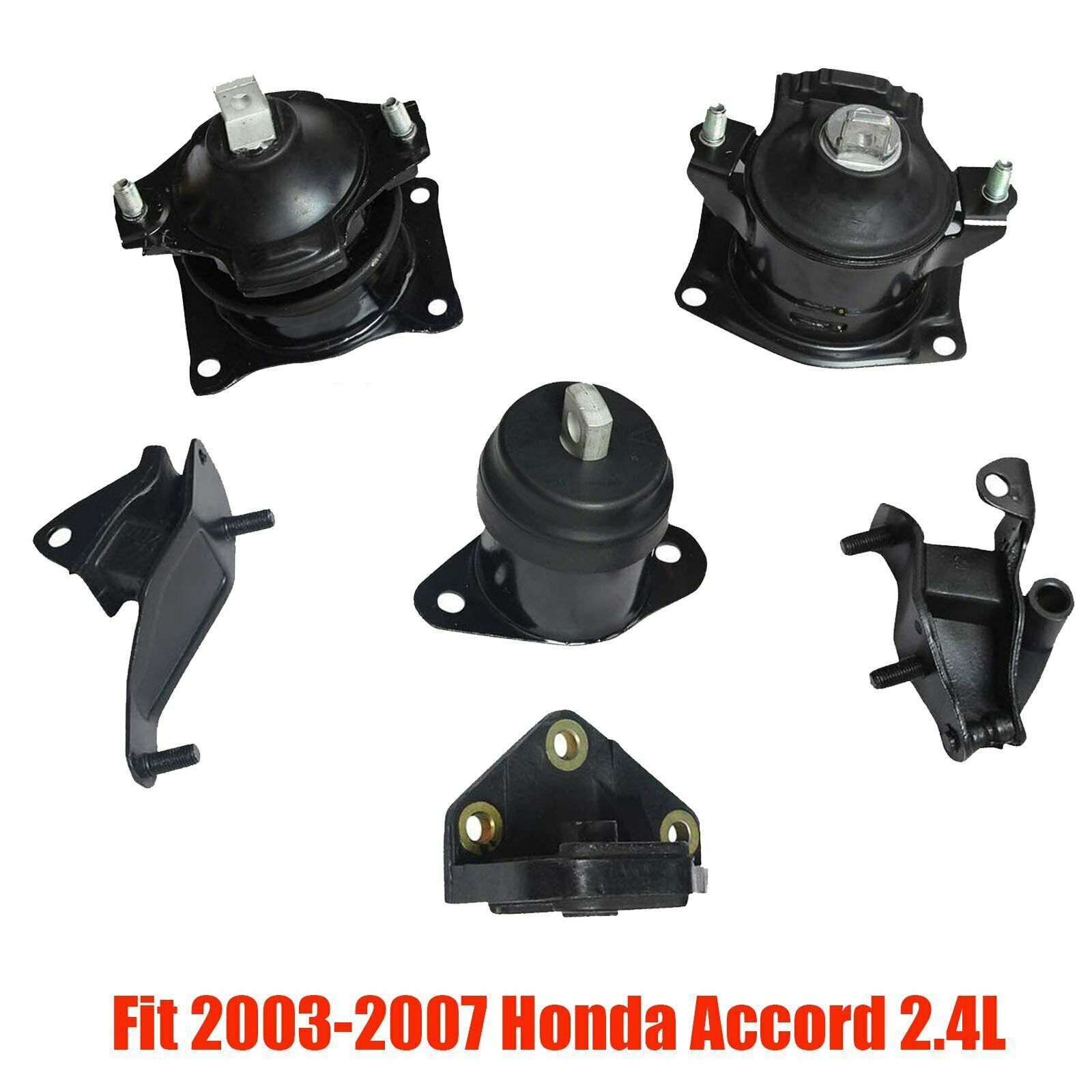 6PCS Engine Motor & Trans. Mount Set  Fit For 2003-2007 Honda Accord 2.4L Auto