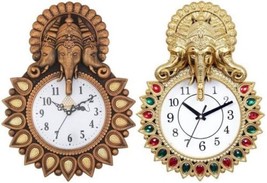 Hinduism Religion Three Mukhi Ganesha Analog Hanging Wall Clock For Home Decor - $45.99