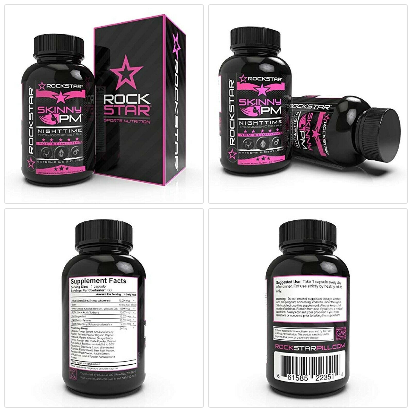Skinny PM Weight Loss for Women, Diet Pills by Rockstar, 1 Thermogenic