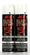 2 Ct Ace 15 Oz Rust Stop Indoor Outdoor White Flat Seal Excellent Adhesion Spray