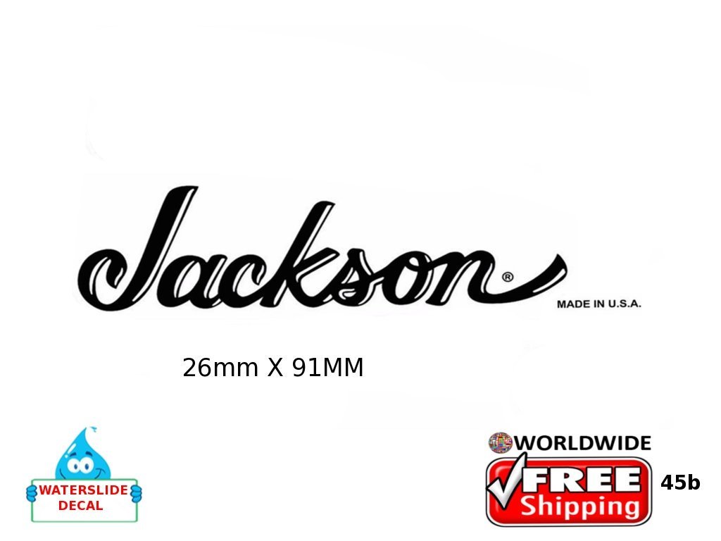 Jackson Guitar Decal Inlay Headstock Sticker Waterslide Logo 45b Guitars & Basses