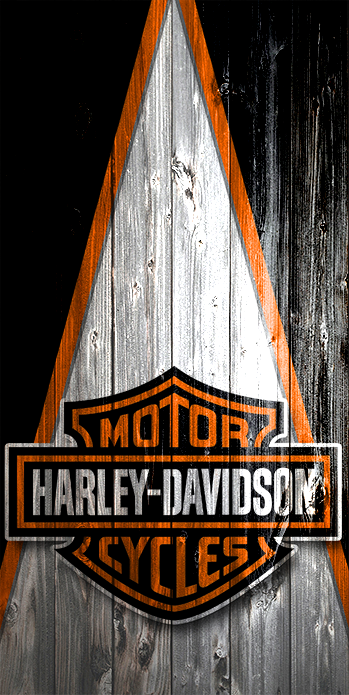 CUSTOM VINYL Cornhole Board DECAL/ Harley Davidson triangle_Badge2