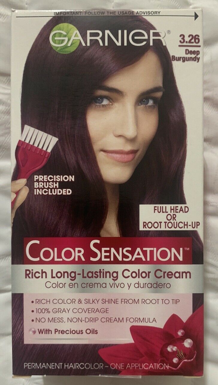 Primary image for Garnier Color SensationRich Long Lasting Hair Color Cream Deep Burgandy 3.26 New