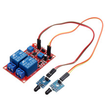 2 Channel Flame Sensor Relay Module Alarm Flame Flare Detection Module 1... - $15.98