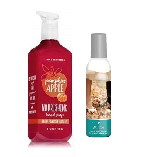 Bath & Body Works Apple Pumpkin Soap with Goose Creek Autumn Romance Spray