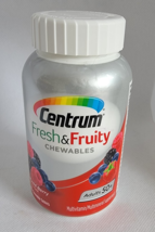 Centrum Mixed Berry Fresh and Fruity Chewable Multi - 60 Count 50+ Exp 04/2023