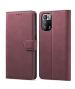 Smartphone case  for Redmi9T Flip leather case red - $12.50