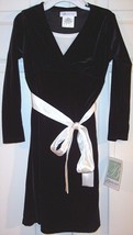 NWT Bonnie Jean Girl's Black Velvet Special Occasion or Holiday Dress, 4, $48 - $12.99
