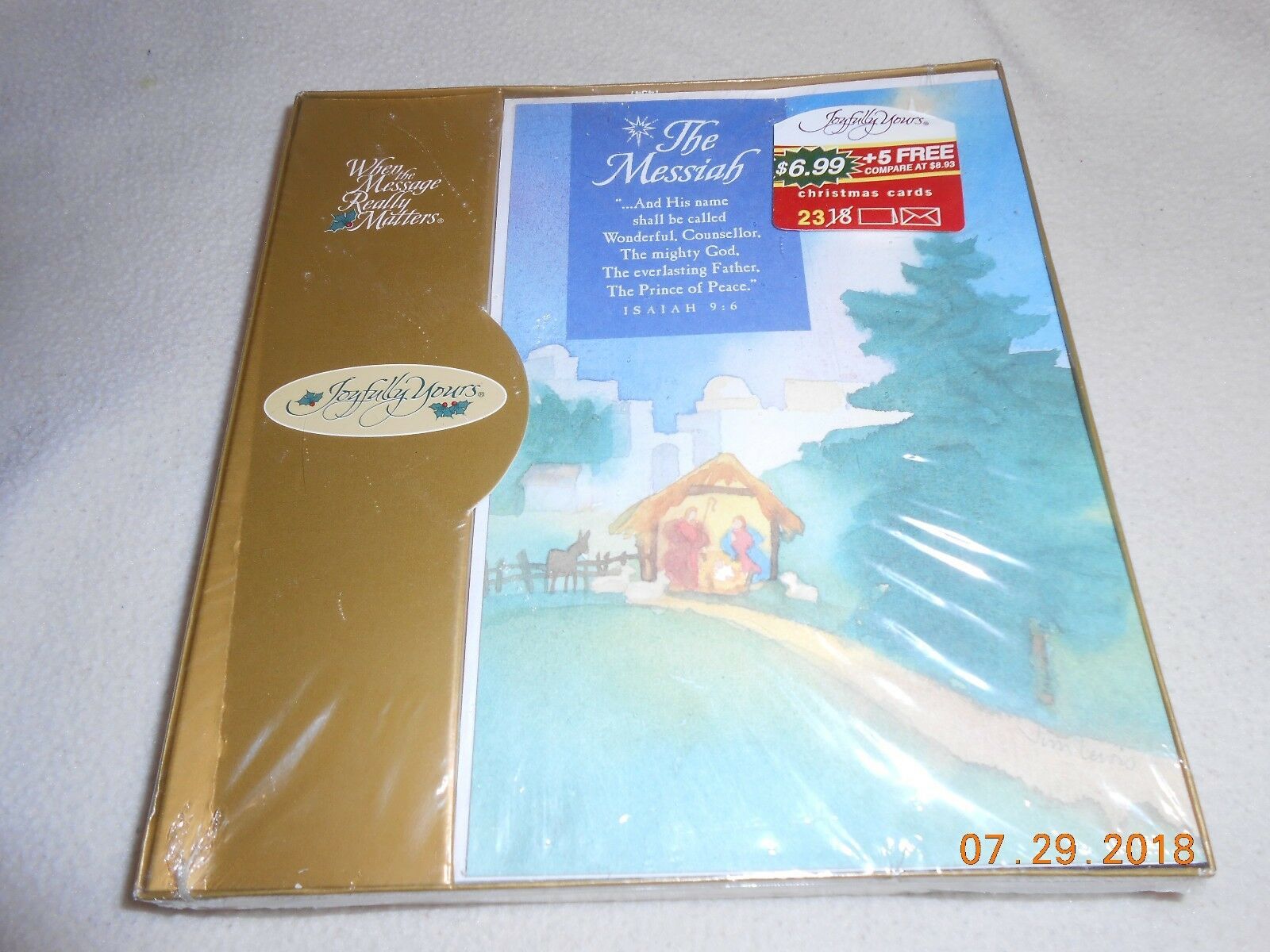 Sealed pack 18 Hallmark DaySpring Joyfully Yours +5 Christmas Cards w