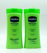 2 Ct Vasaline Intensive Care 24.51 Oz Aloe Soothe & Restore Dry Skin Body Lotion - $28.70