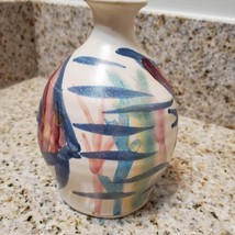 Studio Pottery Vase with Fish design, Vintage Hart 1993, Ceramic Air Plant Vase image 6