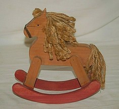 Classic Wooden Rocking Horse Christmas Figurine Xmas Mantel Holiday Shel... - $16.82