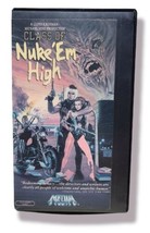 CLASS OF NUKE ‘EM HIGH VHS MOVIE 1986 HORROR COMEDY SCI-FI RARE HARD CASE