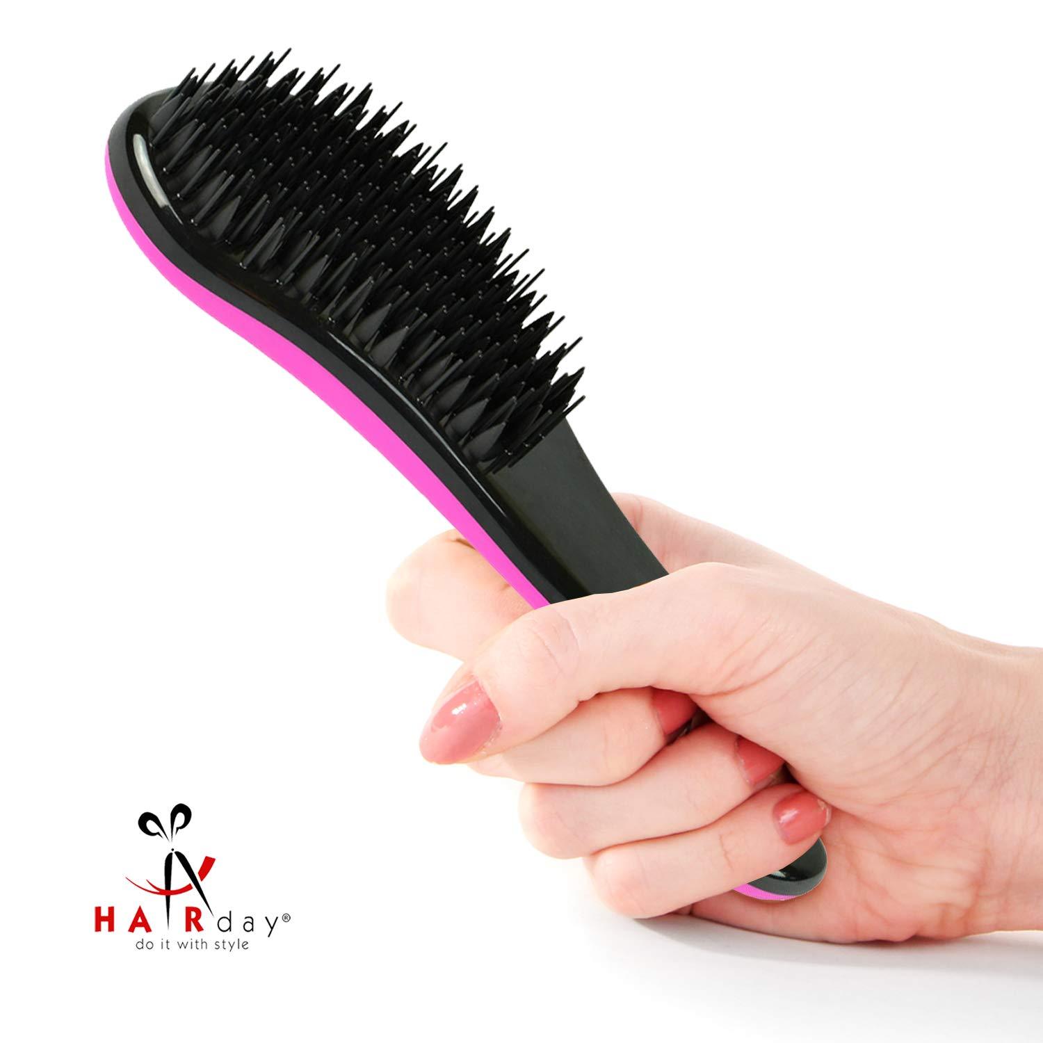 Pink 2 In 1 Hair Detangler Brush Wet Or Dry Hair Detangling Brush And Comb For Health And Beauty