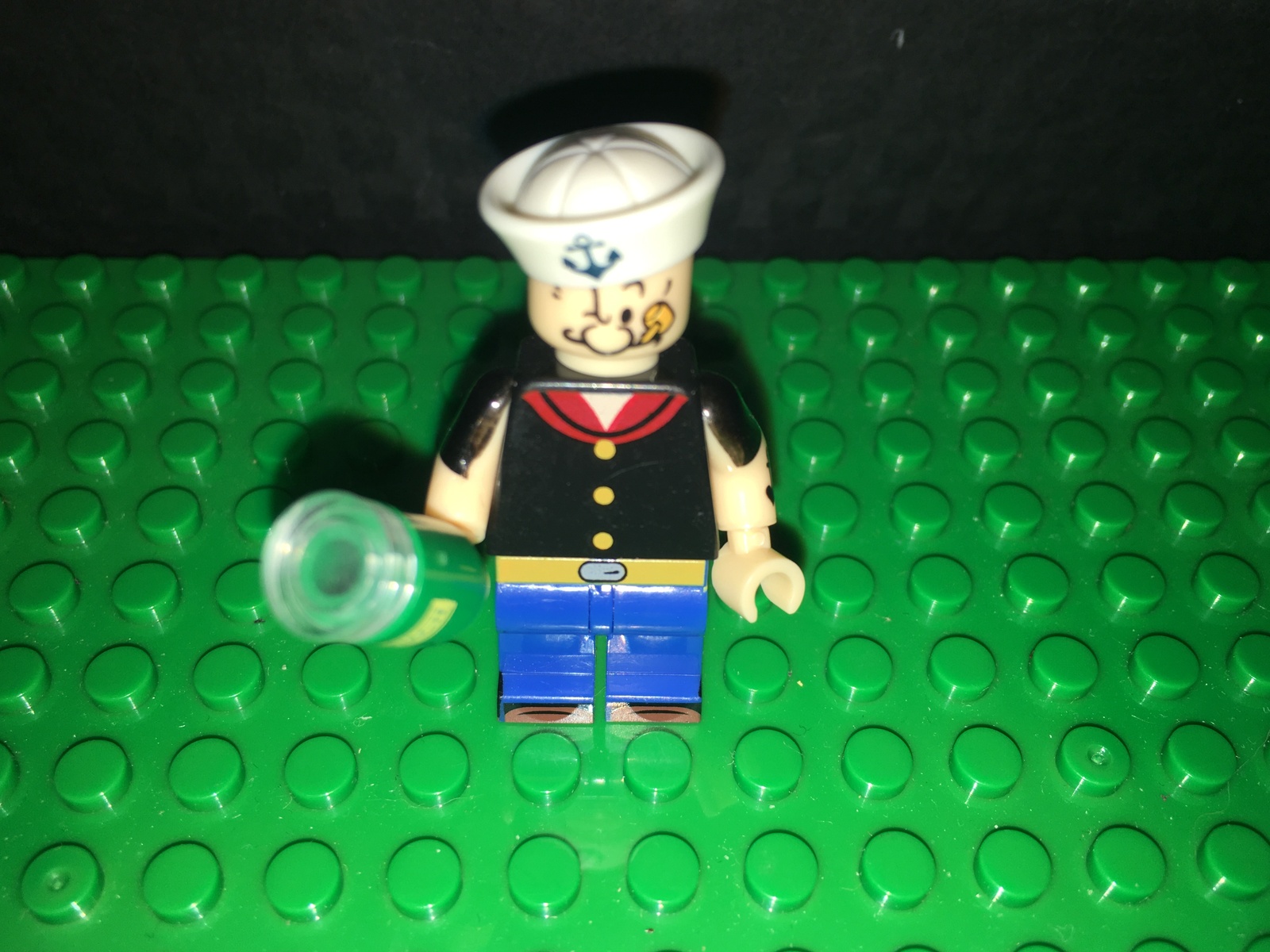 Popeye the Sailor Man w/ Spinach - Custom Lego Mini-figure - Figures