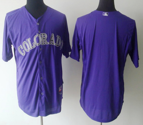 Image of Blank no name Jerseys Colorado Rockies purple t shirts