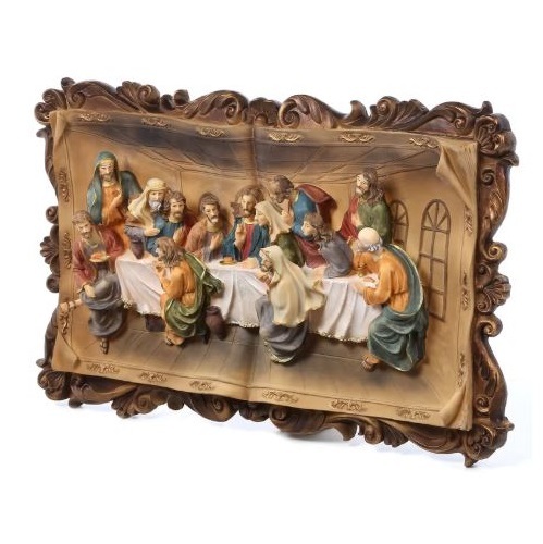 3D Wall Hanging The Last Supper Display Plaque Resin Home Decoration ...