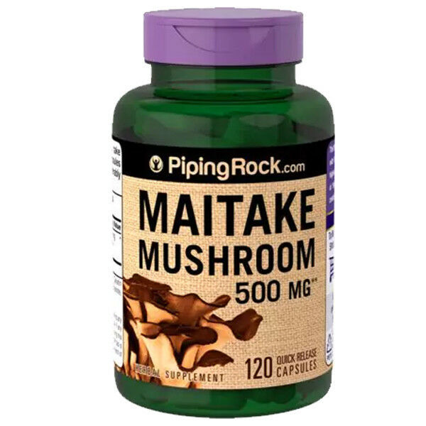 Maitake Mushroom Extract 500mg 120 Capsules  (Grifola frondosa) Piping Rock