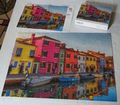 Colorful Venice 1000 pc Jigsaw Puzzle Canal Houses Boats + Poster 28 by ... - $10.00