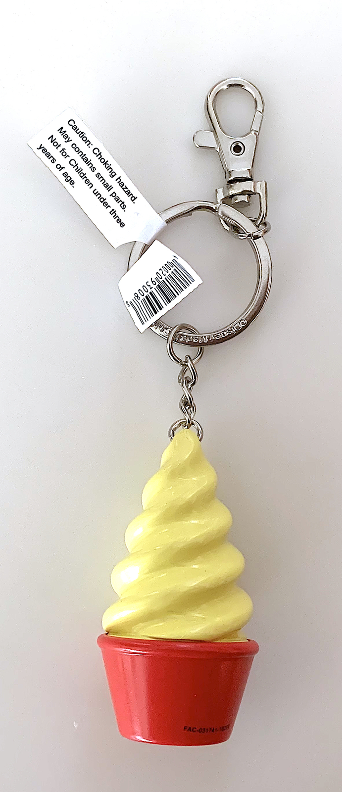 Disney Parks Dole Whip Pineapple Ice Cream Cone Keychain NEW - $16.90