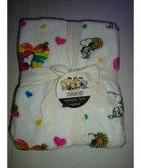 New Peanuts VelvetSoft Fleece Throw Blanket Snoopy Rainbow Heart Dog Hou... - $39.59