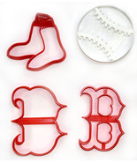 Boston Red Sox Theme Baseball Team Set Of 4 Cookie Cutters USA PR1067 - $10.99
