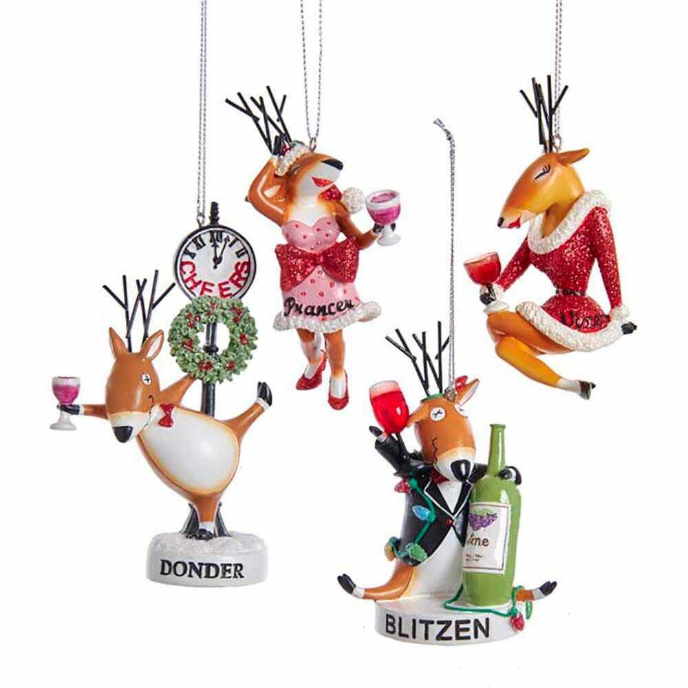 Holiday Cheers Reindeer Ornaments