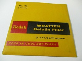 Kodak 1960's Wratten Gelatin Filter No. 93 Green 3 Inches Factory Sealed #9 - $16.73