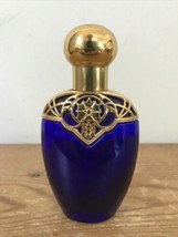 Vtg Avon Mesmerize Empty Cobalt Blue Brass Perfume Bottle - $1,000.00