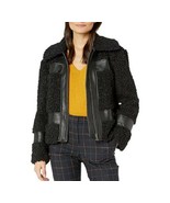 1. State Womens S Rich Black Pockets Faux Shearling Collared Bomber Jack... - $66.32