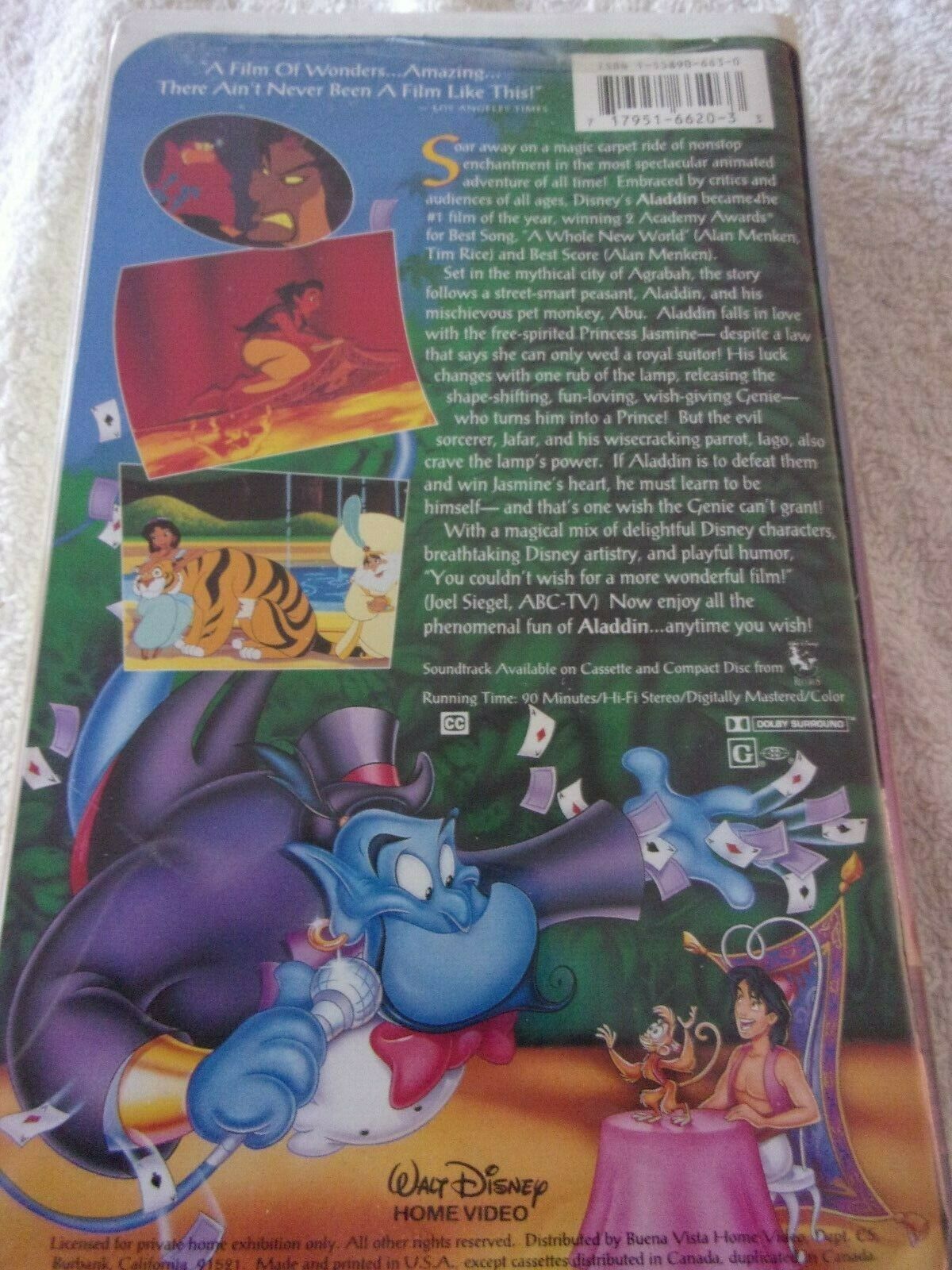 Aladdin Walt Disney Classic Black Diamond (VHS, 1993) - VHS Tapes