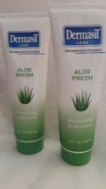 2 X Aloe Vera Body Moisturizing Lotion 8 oz Dermasil Aloe Fresh Sun Burn Sooth - $9.49