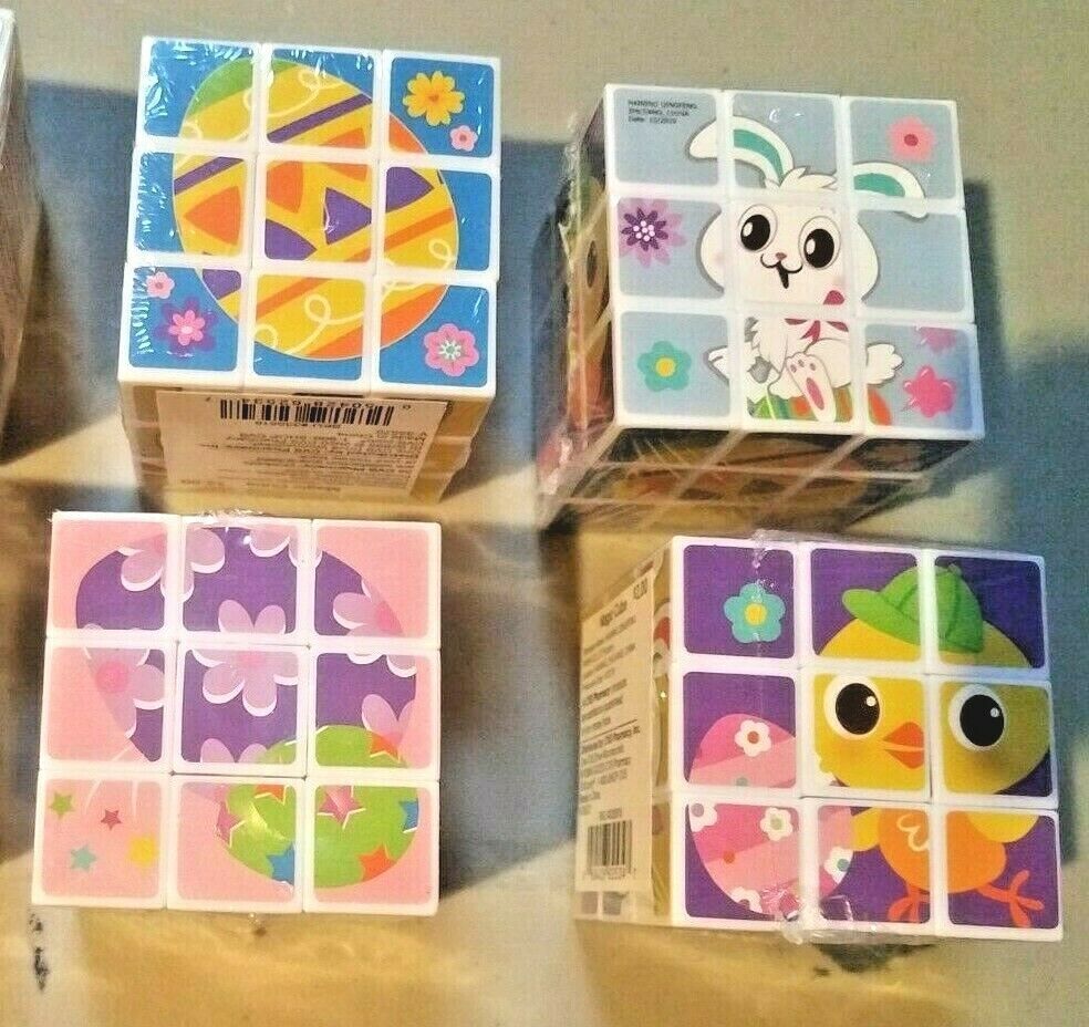 Lot Of 4 Kids Easter Magic Cube Perfect for putting in baskets+ Free shipping