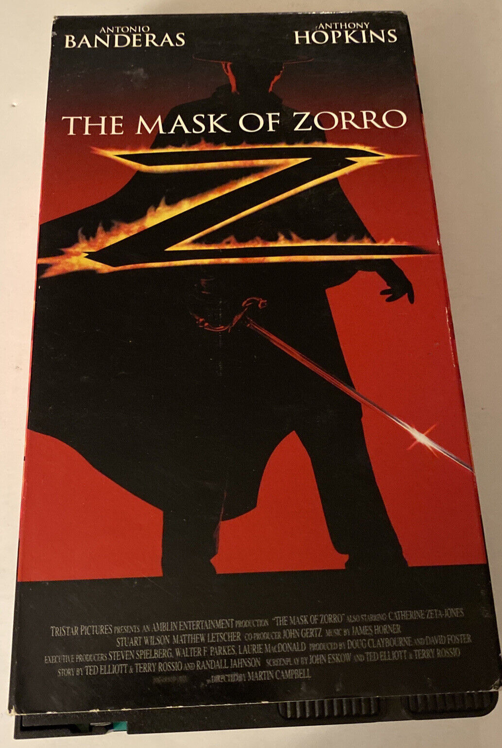 The Mask of Zorro VHS 1998 Anthony Hopkins Antonio Banderas - VHS Tapes