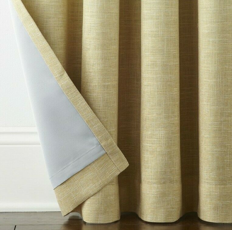 (1) NEW JCPENNEY JCP HOME Sullivan Ombre YELLOW Grommet 50 x 84 Curtain