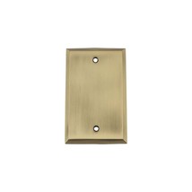 719709 New York Switch Plate With Blank Cover, Antique Br.. - $26.18