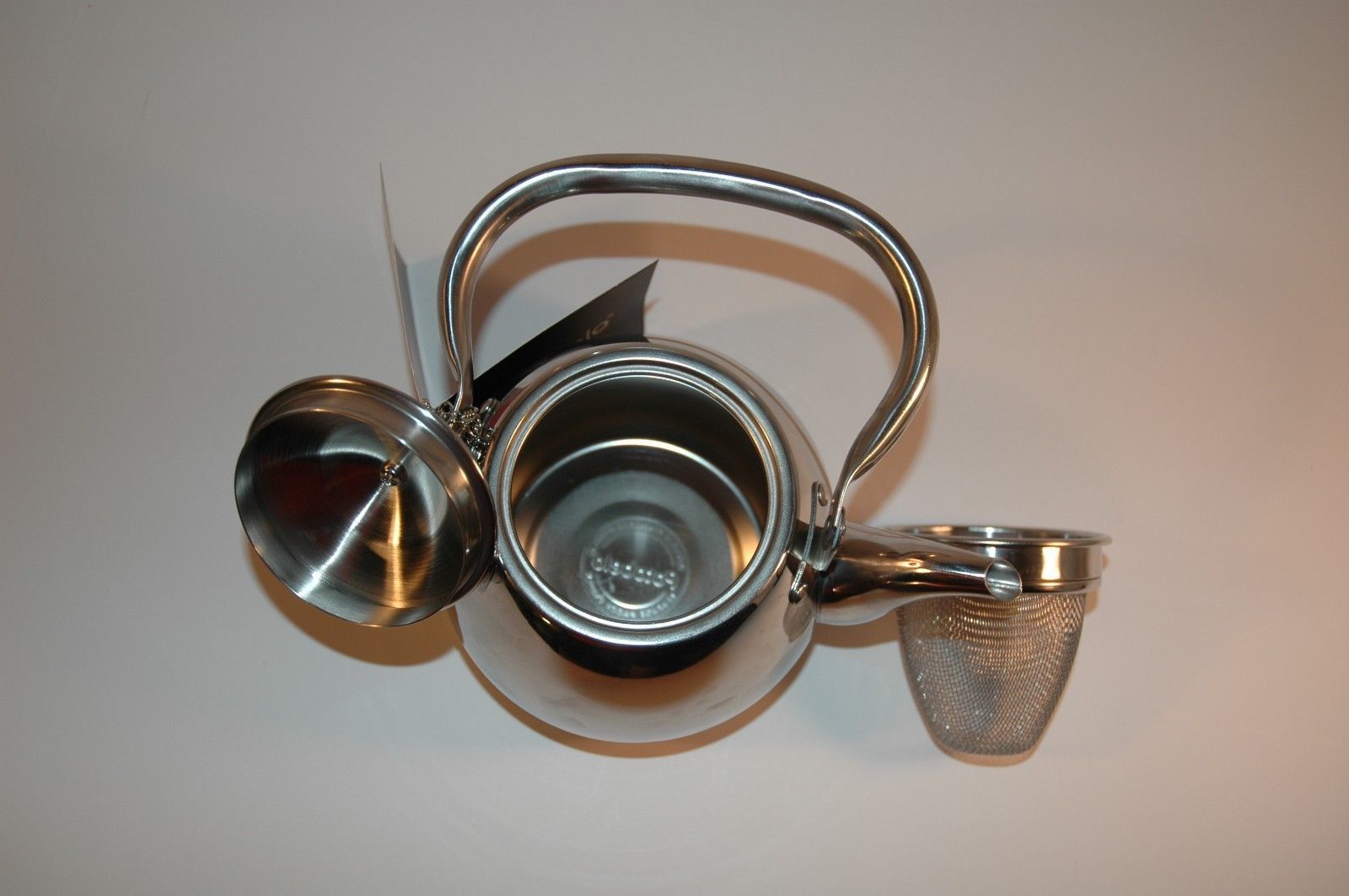 POTOBELO ITALIA MINI DURABLE STAINLESS STEEL TEA KETTLE + INFUSER NEW