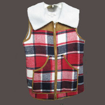Million Bullpup fleece lined plaid vest SIZE SMALL - $29.65