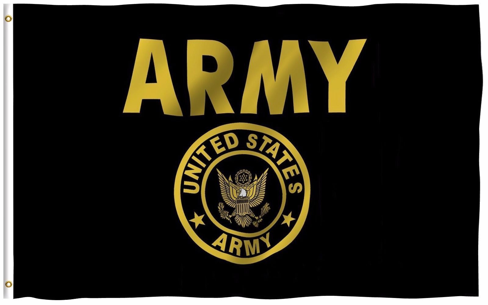 Army Gold and Black Flag United States Military Banner US Pennant New ...