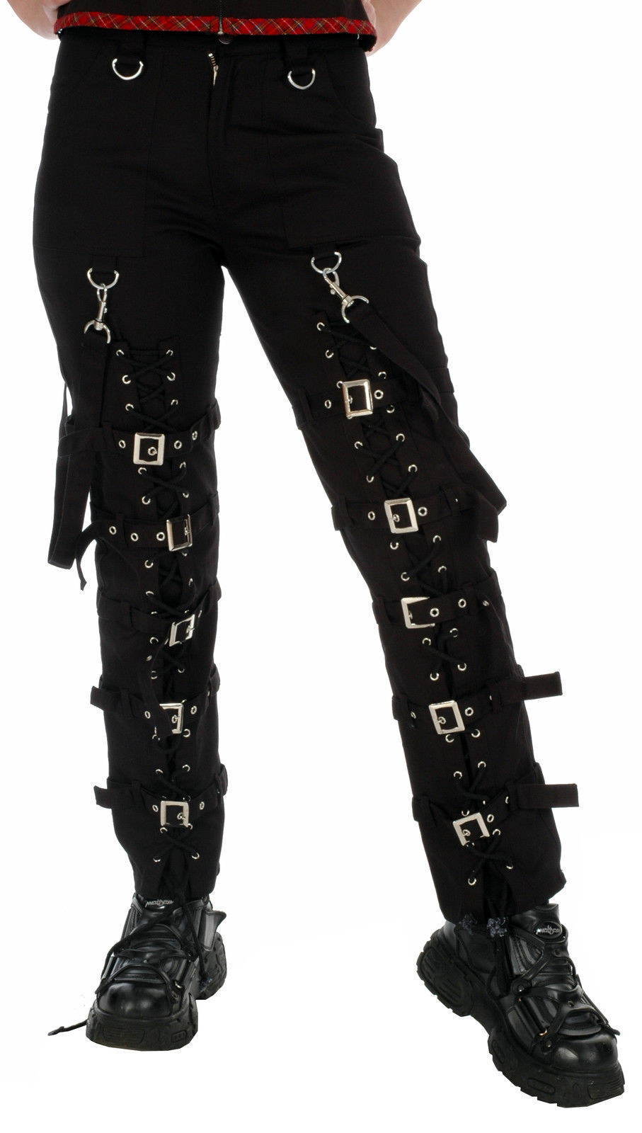 Dead Threads Goth Black Buckles Zips Straps Trousers Goth Punk Cyber ...