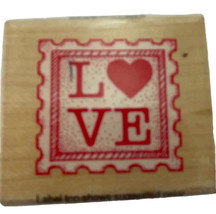 Love Postage Stamp Valentine Rubber Stamp Hero Arts B598 Vintage 1996 - $3.97