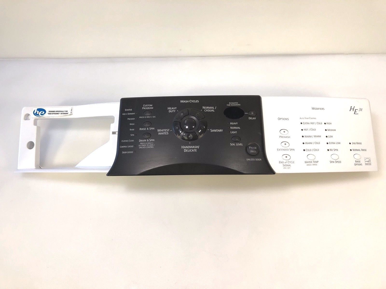 Kenmore Front Load Washer Control Panel Assembly 8182285 8182235