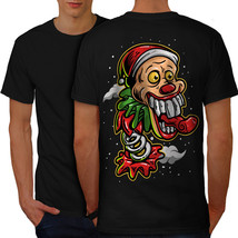 Christmas Clown Shirt Horror Men T-shirt Back - $12.99